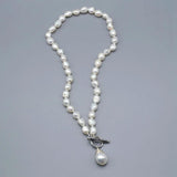 Baroque Pearl Pendant Necklace Vintage Jewelry for Women