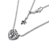 Family Tree Heart Necklace 925 Sterling Silver Pendant