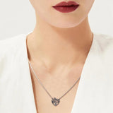 Family Tree Heart Necklace 925 Sterling Silver Pendant