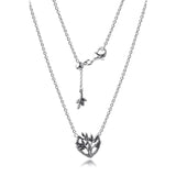 Family Tree Heart Necklace 925 Sterling Silver Pendant