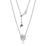 Family Tree Heart Necklace 925 Sterling Silver Pendant