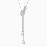 Element Feather Crystal Shape Necklace for Women