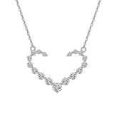 Sapphire Heart Necklace - 18K Plated 925 Silver