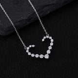 Sapphire Heart Necklace - 18K Plated 925 Silver