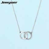 925 Sterling Silver Circle Pendant Necklace for Women