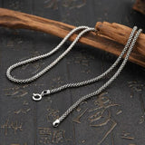 3mm S925 Silver Popcorn Chain Necklace Retro Style