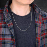 3mm S925 Silver Popcorn Chain Necklace Retro Style