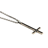 925 Sterling Silver Inverted Cross Pendant Necklace Gothic Style Pray Jewelry
