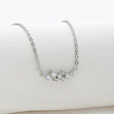 LAYA 925 Silver Moissanite Necklace D Pendant Women's Jewelry