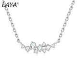 LAYA 925 Silver Moissanite Necklace D Pendant Women's Jewelry