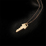 925 Silver Key Necklace Chocker Vintage Collier Bijoux Collares