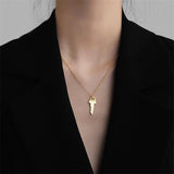 925 Silver Key Necklace Chocker Vintage Collier Bijoux Collares