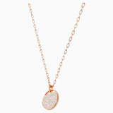 Ginger Pendant Round Shape Pave Sparkling Racket Rose Chain Necklace