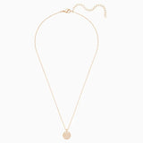 Ginger Pendant Round Shape Pave Sparkling Racket Rose Chain Necklace