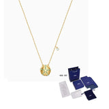Glitter Sea Urchin Charm Classic Crystal Chain Necklace