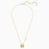 Glitter Sea Urchin Charm Classic Crystal Chain Necklace