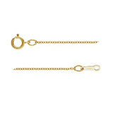 1.28mm 14KGF Filled Flat O Chain Stamp Necklace