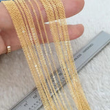 1.28mm 14KGF Filled Flat O Chain Stamp Necklace