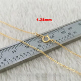 1.28mm 14KGF Filled Flat O Chain Stamp Necklace
