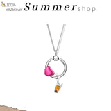 100% 925 Sterling Silver Fits Original Pando Charm DIY Necklace Charm
