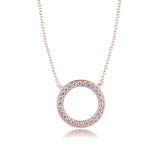 Sparkling CZ Necklace 925 Silver Chain Pendant for Women
