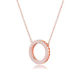 Sparkling CZ Necklace 925 Silver Chain Pendant for Women