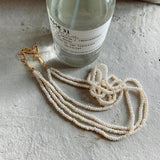 925 Sterling Silver Layered Freshwater Pearl Pendant Necklace
