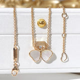 Classic Heart Necklace Flower Party Necklace Jewelry Wedding For Women Gift