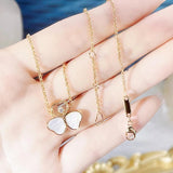 Classic Heart Necklace Flower Party Necklace Jewelry Wedding For Women Gift
