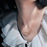925 Silver Chain Necklace Women Vintage Texture Plated Fine Jewelry
