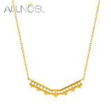 925 Sterling Silver Chain Necklace Vintage Geometric V Abstract Feather