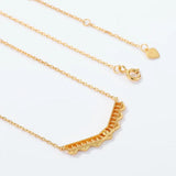 925 Sterling Silver Chain Necklace Vintage Geometric V Abstract Feather