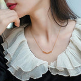 925 Sterling Silver Chain Necklace Vintage Geometric V Abstract Feather