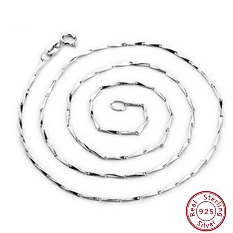 925 Silver Necklace Seed Chain Pendant Girls Jewelry Minimalist Clavicle