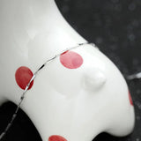 925 Silver Necklace Seed Chain Pendant Girls Jewelry Minimalist Clavicle