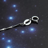 925 Silver Necklace Seed Chain Pendant Girls Jewelry Minimalist Clavicle