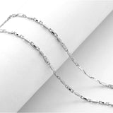 Daifuni S925 Sterling Silver 1.8mm Necklace Chain Lobster Clasp Gift