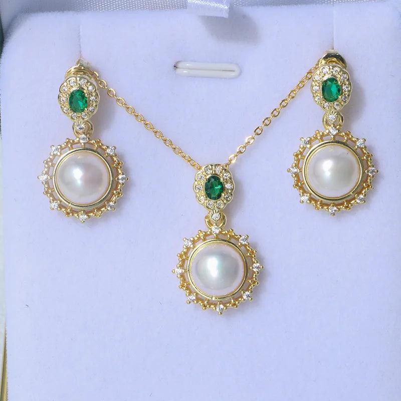 AAAA 8.5-9mm Freshwater Pearl Necklace Set