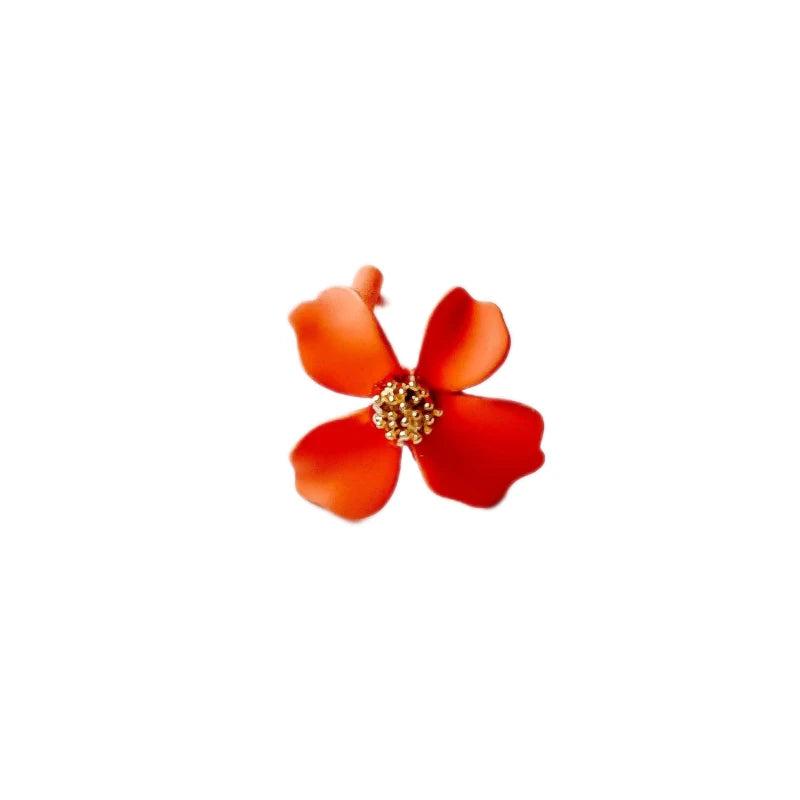 Multicolors Plated Flower Stud Earrings Necklace Jewelry Component Diy Material