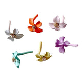 Multicolors Plated Flower Stud Earrings Necklace Jewelry Component Diy Material