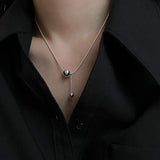 925 Silver Women's Necklace Double Bead Fine Jewelry