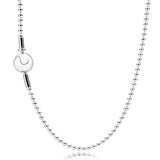 ESSENCE Collection Beaded Snake Chain Necklace Bracelet 925 Sterling Silver