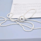ESSENCE Collection Beaded Snake Chain Necklace Bracelet 925 Sterling Silver