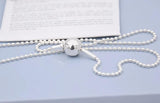 ESSENCE Collection Beaded Snake Chain Necklace Bracelet 925 Sterling Silver
