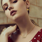 925 Silver Necklace Plated Pendant Women Original Fine Jewelry