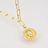 925 Silver Horoscope Chain Coins Queen Necklace for Women