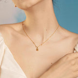 925 Sterling Silver Little Prince Rose Flower Pendant Necklace Plated