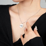 925 Silver Vintage Coin Necklace with Devil's Eye Party