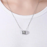 Sterling Silver 925 Diamond Pendant Hip Hop Necklace for Men