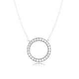 925 Silver Collier Chains Sparkling Hearts Pendant Necklace for Women